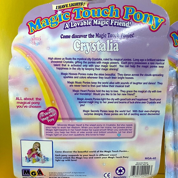 MAGIC TOUCH PONY VTG 90s MAGIC HEART PONY HEARTS LIGHT UP & BLINK BUNDLE OF 2 - Picture 16 of 16